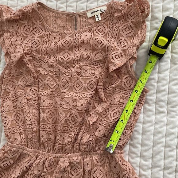 Monteau Mauve Lace Sleeveless Dress Size Small - Picture 11 of 15